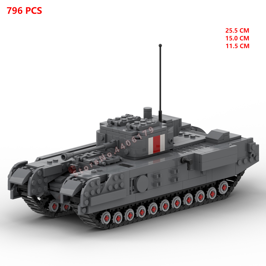 Lego Compatible Military Tank - Nóng Quân Sự Thời Thế Chiến