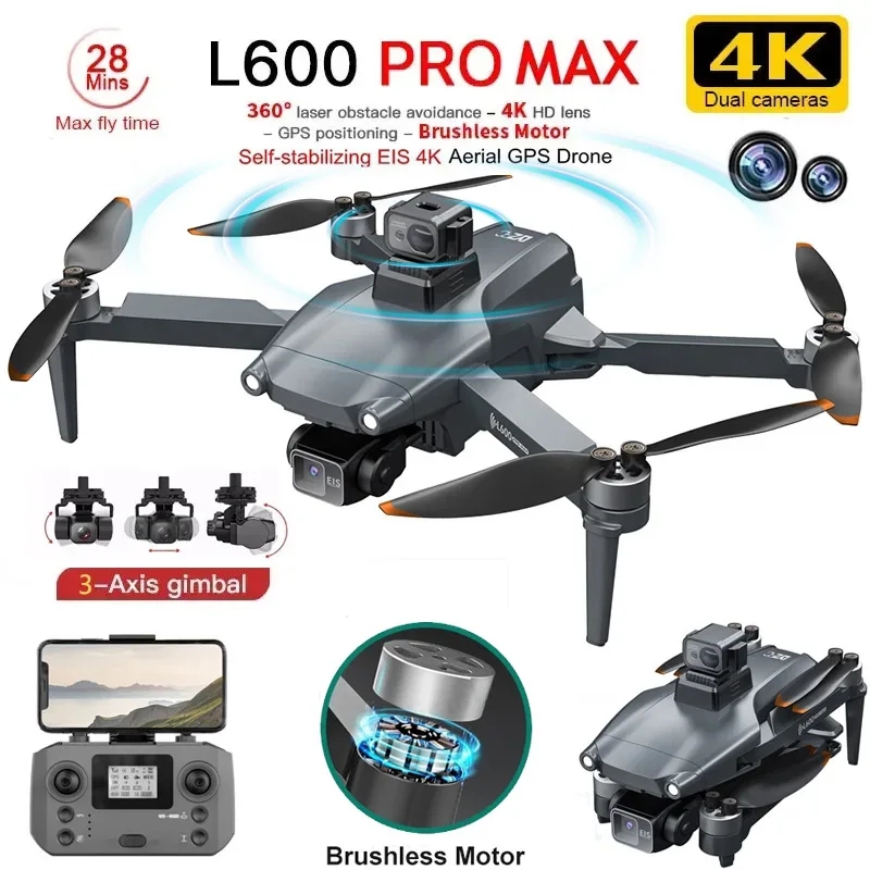 L600 PRO MAX GPS Drone Profess - đánh giá và giá Fpv Brushless Rc Drone 4K