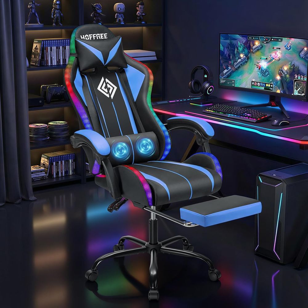 LED Gaming Chair with Massage  - đánh giá và giá Video Games