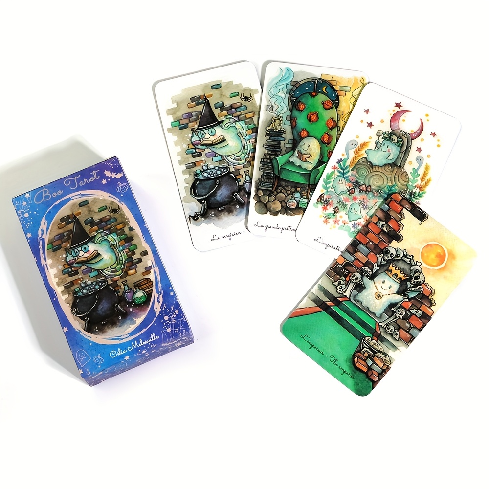 Boo Tarot Deck Ghosts Ghost Re - đánh giá và giá Tarot Cards Deck With Guidebook