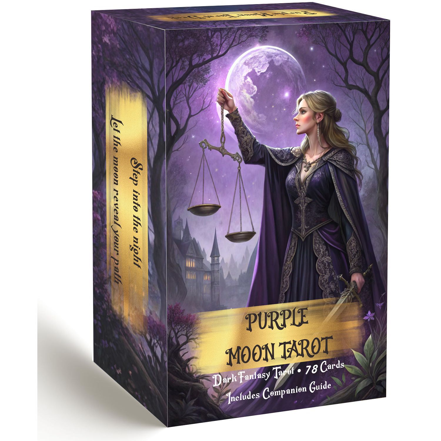 Purple Moon Tarot Cards Deck w - đánh giá và giá Tarot Cards Deck With Guidebook