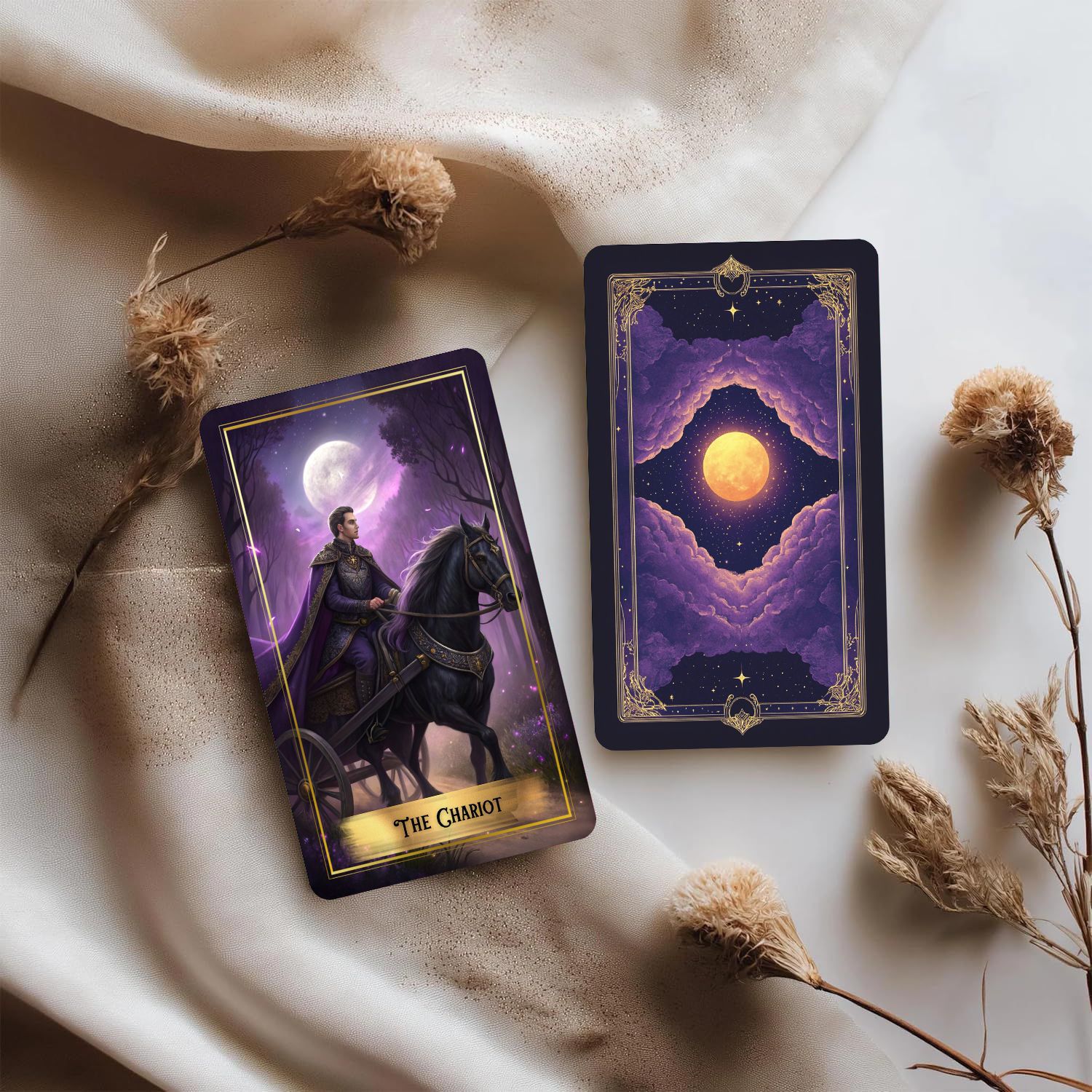 Purple Moon Tarot Cards Deck w - đánh giá và giá Tarot Cards Deck With Guidebook